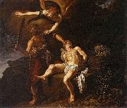 Pieter Lastman The Angel of the Lord Preventing Abraham from Sacrificing his Son Isaac Spain oil painting artist
